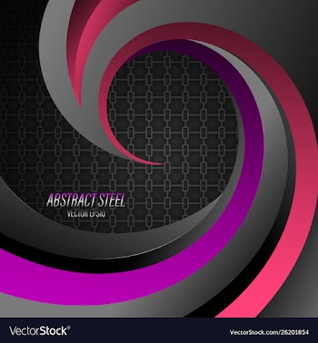 Purple abstract steel shapes scene vector image