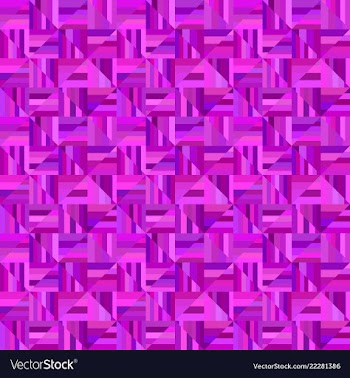 Purple abstract striped square mosaic pattern vector image