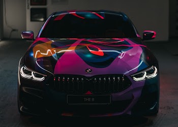 Purple and Black Bmw Vehicle