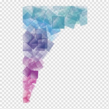 Purple and blue , Color Abstract art Geometry, colorful square decoration transparent background PNG clipart