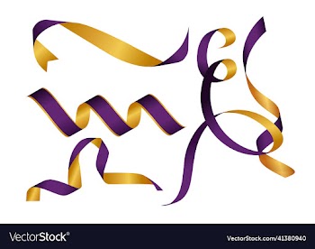 purple and gold ribbon