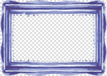 Purple and gray frame illustration, Watercolor: Flowers Watercolor painting, Blue watercolor border design transparent background PNG clipart