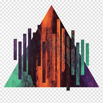 Purple and orange triangle illustration, Geometry Geometric shape Banner, Triangle Geometry transparent background PNG clipart