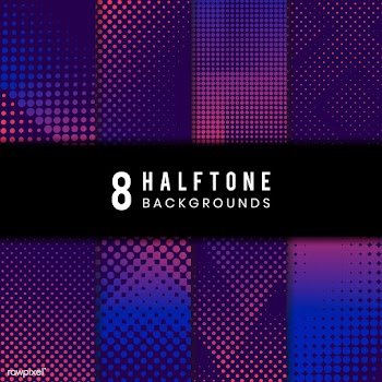Purple and pink halftone background vector se.. | Free stock vector - 542753