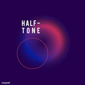 Purple and pink halftone badge vector | Free stock vector - 542511