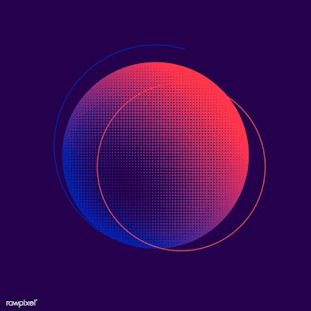 Purple and pink halftone badge vector | Free stock vector - 542517