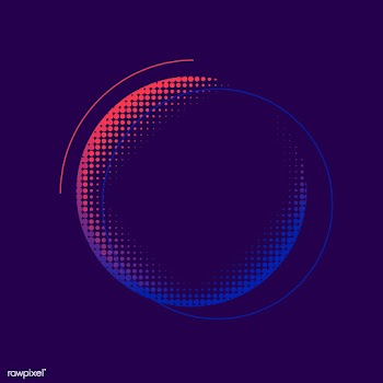 Purple and pink halftone badge vector | Free stock vector - 542546