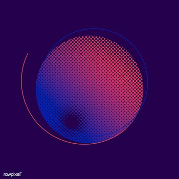 Purple and pink halftone badge vector | Free stock vector - 542660