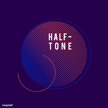 Purple and pink halftone badge vector | Free stock vector - 542687
