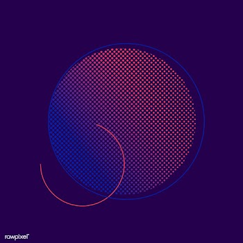 Purple and pink halftone badge vector | Free stock vector - 542745