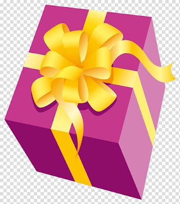Purple and yellow gift box , Balloon Gift Box Paper Birthday, Pink Present with Yellow Bow transparent background PNG clipart