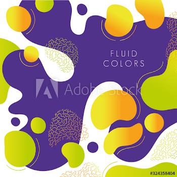 purple and yellow paint fluid colors background