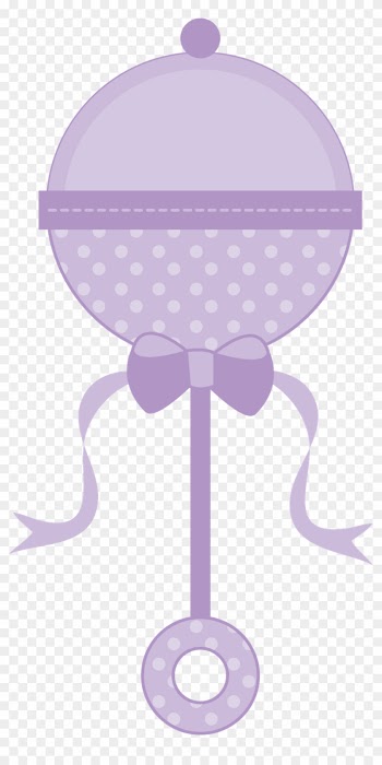 Purple Baby Rattle Clipart