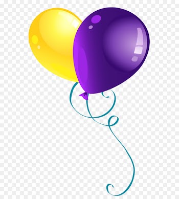 Purple Balloon Clip art - Yellow and Purple Balloons PNG Clipart Picture 