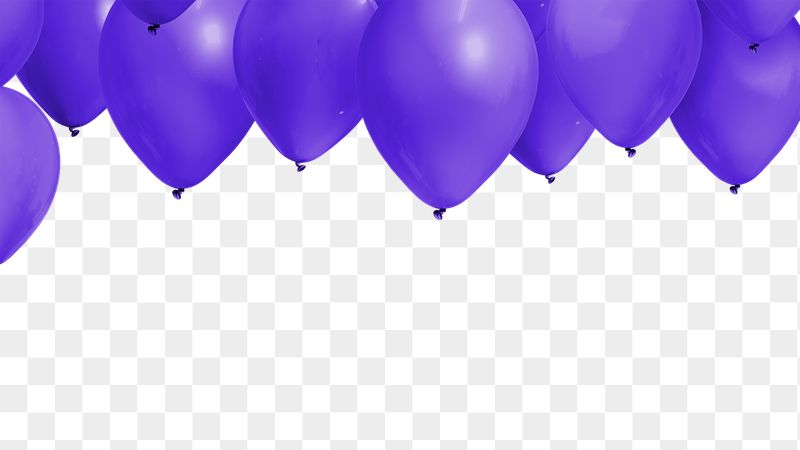 Purple balloon png border, transparent | Free PNG - rawpixel