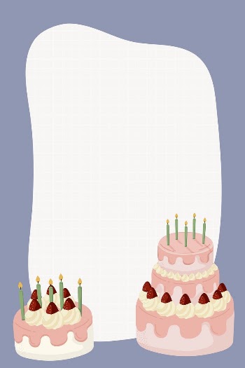 Purple birthday frame collage element, | Free PSD - rawpixel