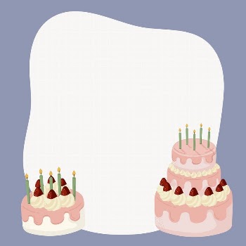 Purple birthday frame collage element, | Free Vector - rawpixel