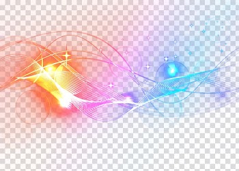Purple, blue, and yellow crystal , Light Optics Software, With colored light transparent background PNG clipart