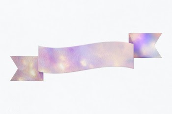 Purple bokeh lights ribbon banner design element | Free  illustration - 2338190