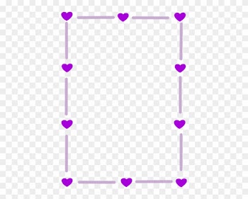 Purple Borders And Frames Silver Purple Heart Border - Heart Border Clip Art