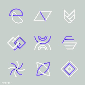 Purple business logo set | Free stock vector - 581899