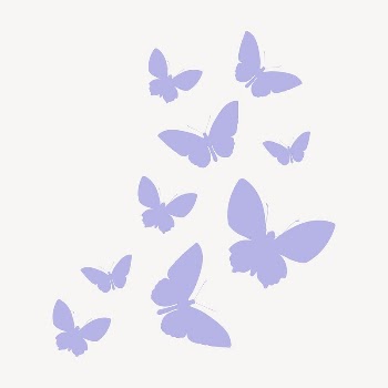 Purple butterflies silhouette clipart, flat | Free Vector - rawpixel