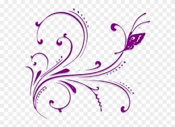 Purple Butterfly Border Clipart