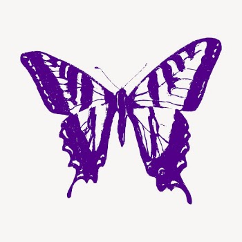 Purple butterfly clipart, vintage insect | Free Vector - rawpixel
