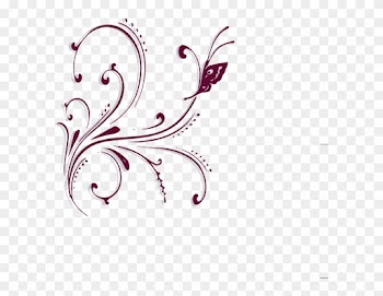 Purple Butterfly Scroll Clip Art At Bclipart Com Vector - Write Here Notebooks: Butterfly Notebook/journal/diary