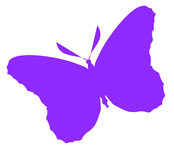 Purple Butterfly Silhouette Clipart & Clip Art Images #12186 ...