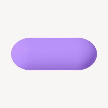 Purple capsule shape, 3D geometric | Free Photo - rawpixel