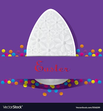 Purple card for Easter vector image