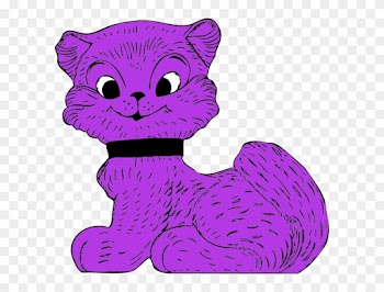 Purple Cat Clipart Cartoon Free Download Clip Art On - Purple Cat Clip Art