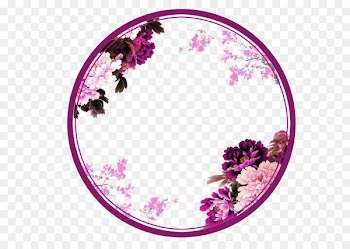 Purple Chinese Wind Flower Circle Border Texture 