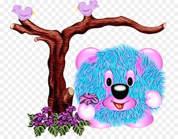 purple clip art branch plant animal figure