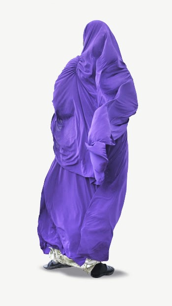 Purple cloaked woman collage element | Free PSD - rawpixel
