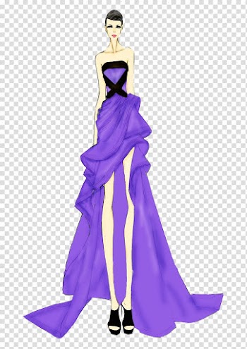 Purple Clothing Formal wear, Purple evening dress designs transparent background PNG clipart
