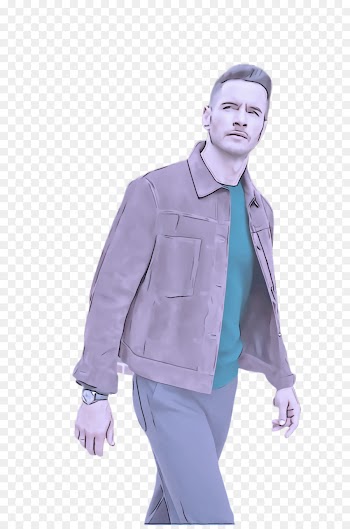purple clothing standing violet male