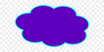 Purple Cloud Clip Art At Clker - Blue Cloud Clipart