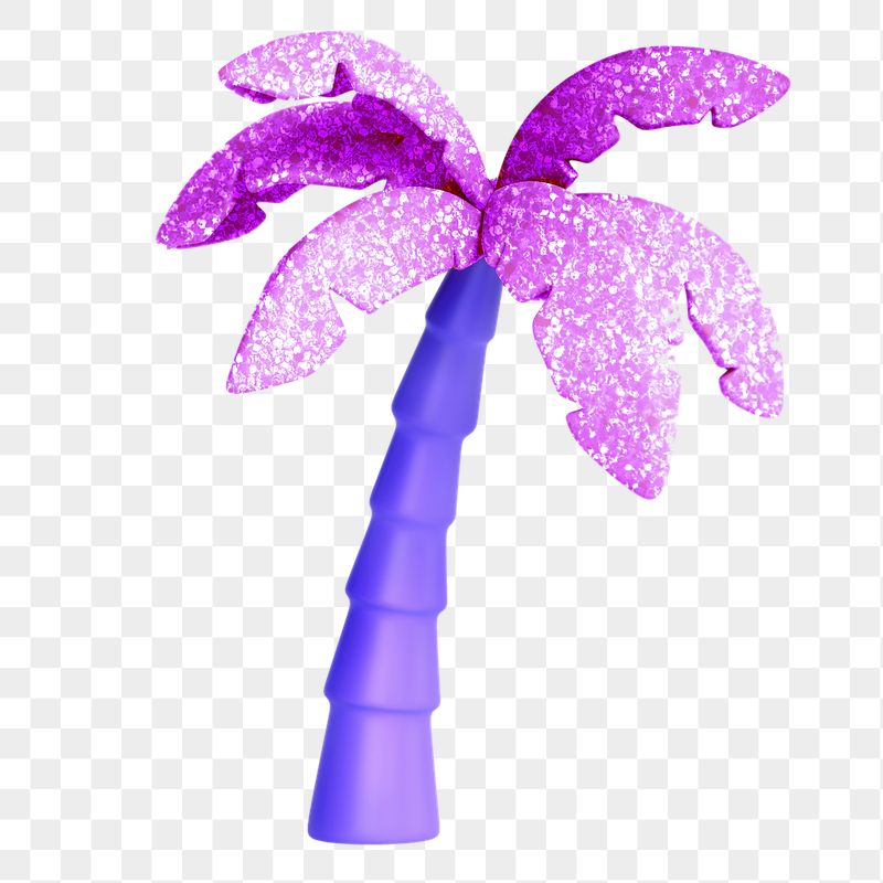 Purple coconut tree png sticker, | Free PNG - rawpixel