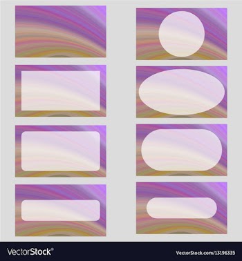 Purple colorful business card template design set vector image