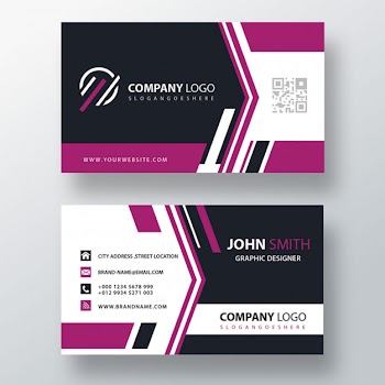 Purple corporate card Free Psd
