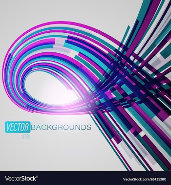 Purple curved abstract vector image