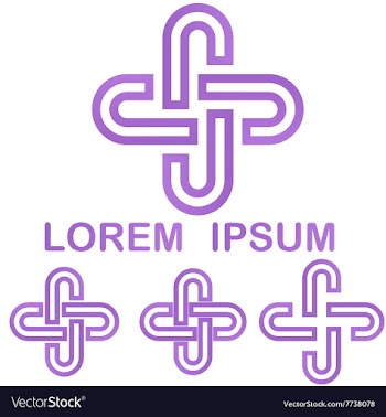 Purple cycle logo design template set vector image