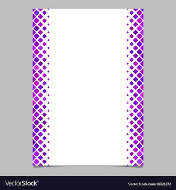 Purple diagonal square pattern page template vector image