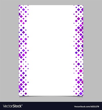 Purple diagonal square pattern page template vector image