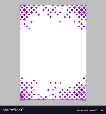 Purple diagonal square pattern page template vector image