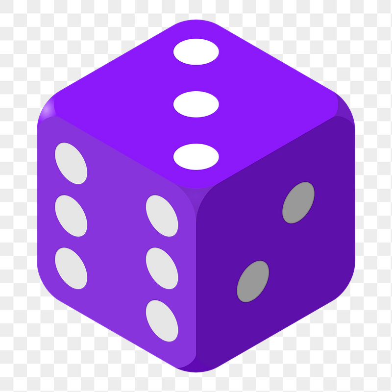Purple dice png sticker illustration, | Free PNG - rawpixel