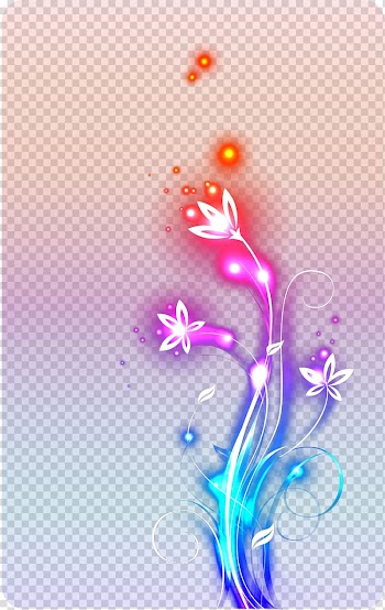 Purple digital flowers illustration, Cool light decorative flowers transparent background PNG clipart