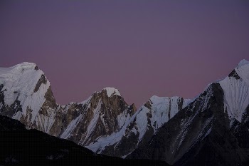 Purple evening sky over snow-capped | Free Photo - rawpixel